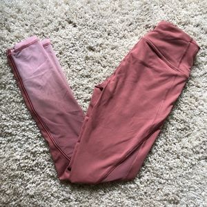 Pink ombré workout pants